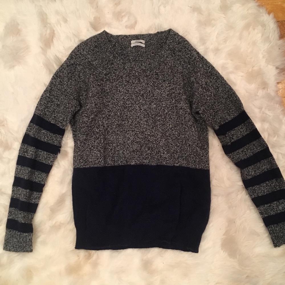 NWOT Madewell Wool Striped Sweater - Blue/Gray